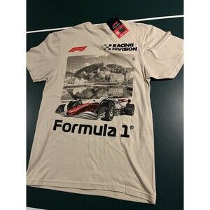 NWT Formula 1 F1 Racing Division OFFICIAL Ivory T-Shirt SMALL Car Verstappen